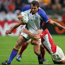 Piet Van Zyl scored a try in Namibia's first RWC match