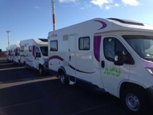 Jucy rentals happy with the safe arrival of 50 motorhomes in NZ courtesy of McCullough Shipping.