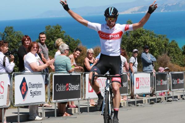 Tom Hubbard repeated his 2013 effort to win the elite race of the opening round of the Calder Stewart Series, the Kings Electrical Hanmer to Kaikoura Classic today.