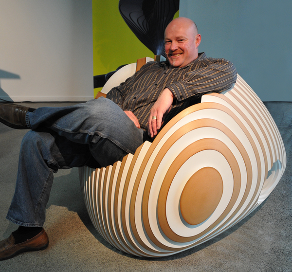 Graham Roebuck with his award-winning design.