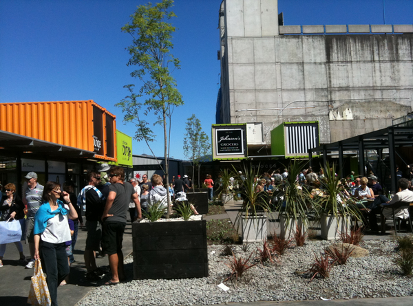 Innovative project that has turned shipping containers into upmarket retail outlets.