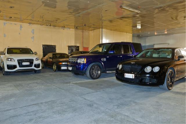 Some of the high-end vehicles seized by Operation Ark