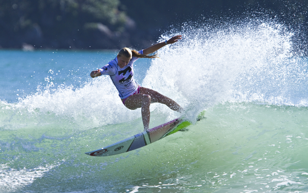 Ella Williams of Whangamata, one of twelve surfers named in the Rip Curl New Zealand Junior Surfing Team today 15th February.