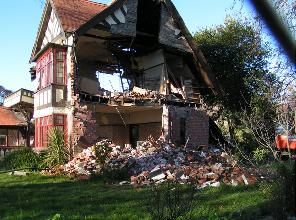 The same Papanui house after the June 13 earthquakes.
