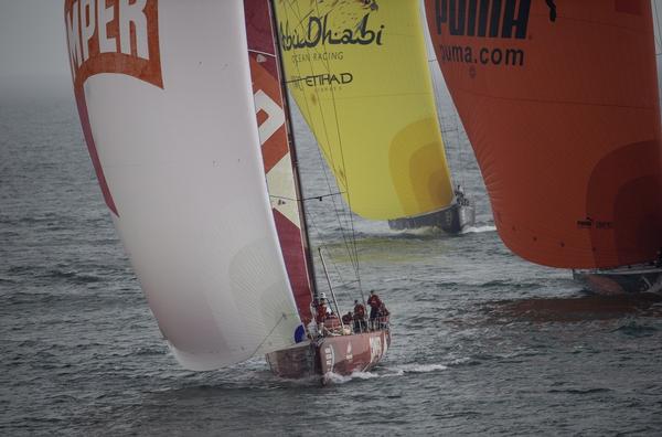 CAMPER heading for second place in the Itajai in-port race.
