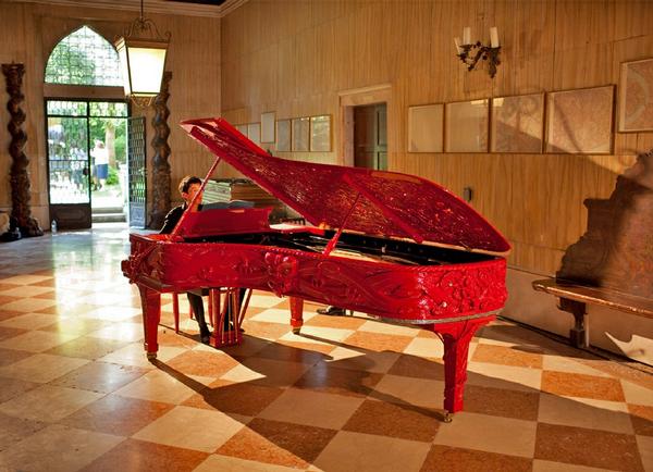 The carved Steinway