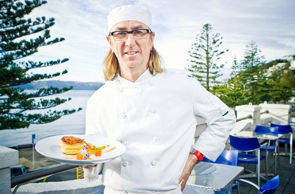Paul Hoather of The White House with part of his Visa Wellington On a Plate Award-winning menu.