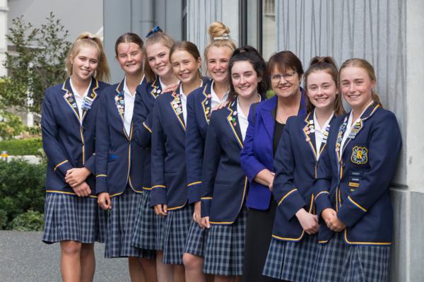 2019 Student Leader Team with Principal Dr Sandra Hastie