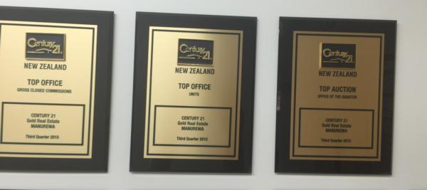 Massive third quarter results in awards success for Century 21 Gold