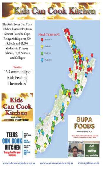NZ Map of Kitchen Visits 