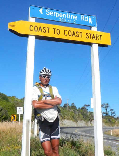 Fa'avae checking out the start of this year's Speight's Coast to Coast 