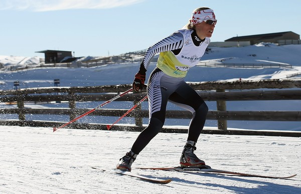Katie Calder competing at the 100% pure Winter Games. Credit 