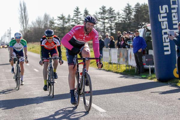 Jason Allen (Scotty Brown Racing) wins the fourth round of the Benchmark Homes Elite Cycling series near Ashburton. 