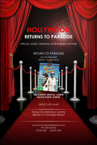 Hollywood Star Roberta Haynes is Guest of Honour at Return to Paradise Resort's Gala Movie Weekend