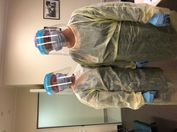 LtoR_In PPE: Jules Arthur Director of Midwifery and Shannon Bradshaw Acting Director of Midwifery Hawkes Bay DHB
