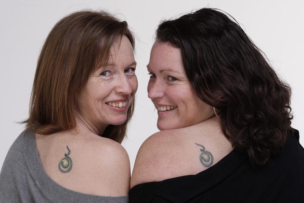 Tattoos and trophies – the owners of online baby boutique Belly Beyond, 
