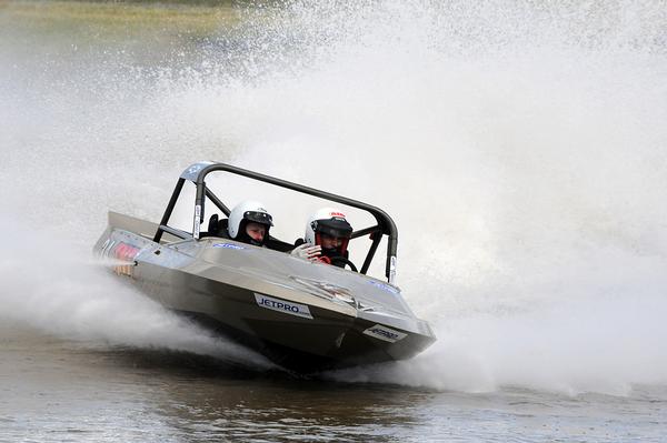 Surprise winner in the Jetpro Lites category was Brett Thompson, setting fastest time at today's fourth round of the Jetpro Jetsprint championship held near Featherston.