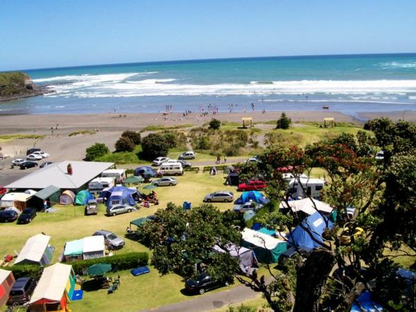 Holiday park business for sale with "wow factor" and beachfront location in Taranaki New Zealand