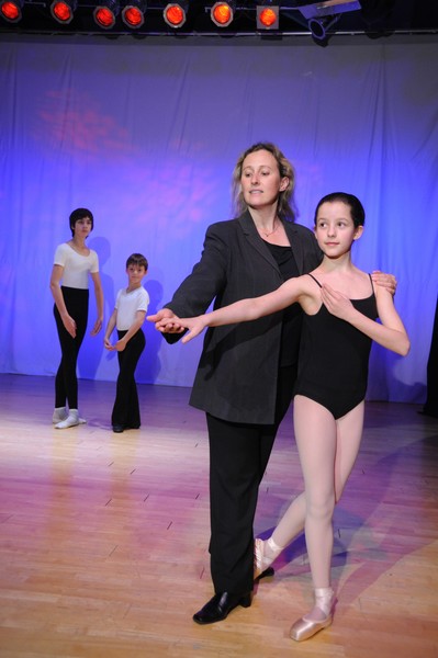 Lisa Carter with pupils from Corelli School of the Arts