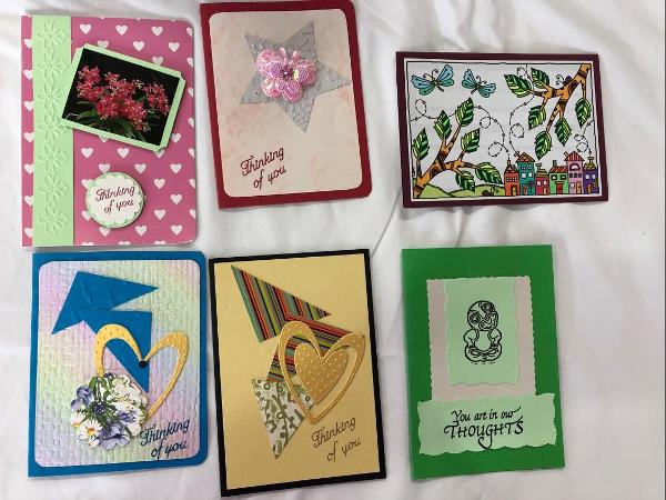 Examples of cards being donated
