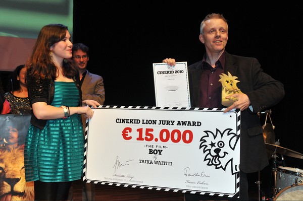 Thomas G. Murphy accepts the Cinekid Lion Jury Award on behalf of BOY at the Cinekid 24th International Annual Film Festival, 29 October 2010, Amsterdam.