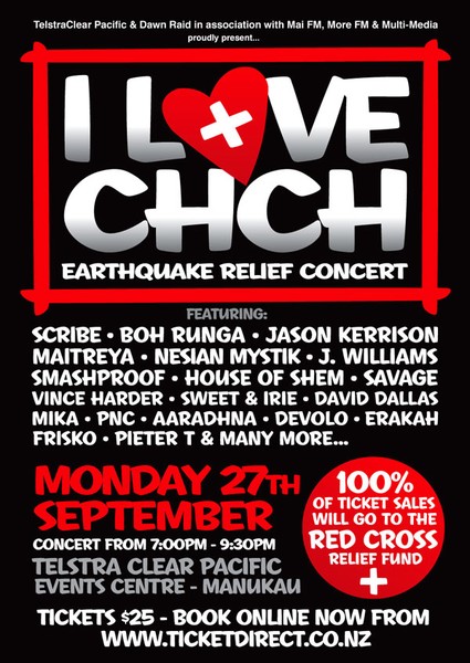 I Love ChCh Earthquake Relief Concert