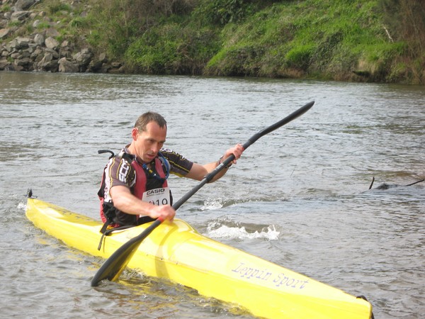 Phil Wood - Powering into the end of the day 2 Kayak