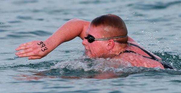 Jarrod Poort, while he was competing in the State Harbour Crossing last month. 