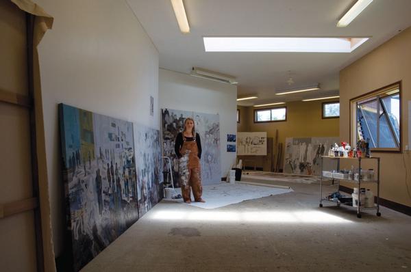 The artist in her studio in Mapua