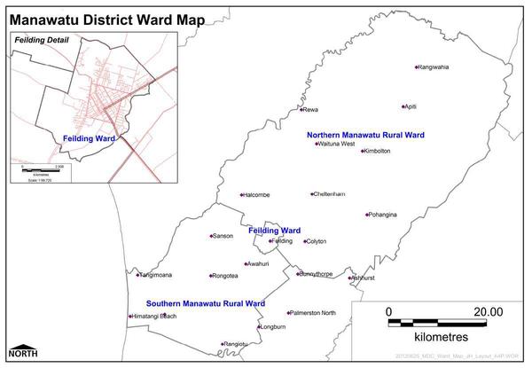Manawatu District Ward Map