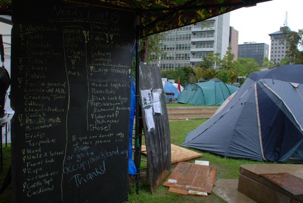 Occupy Auckland's Needs list 