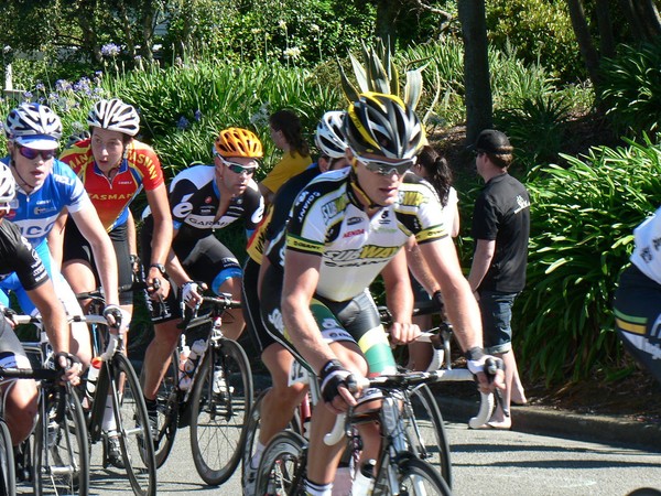 Pete Latham from the Subway Pro Cycling Team won the 110 kilometre Tour de Ranges in a record time on Saturday. 
