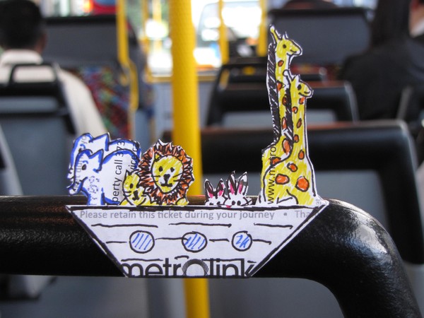 Recycled Bus Tickets Carlene Newall