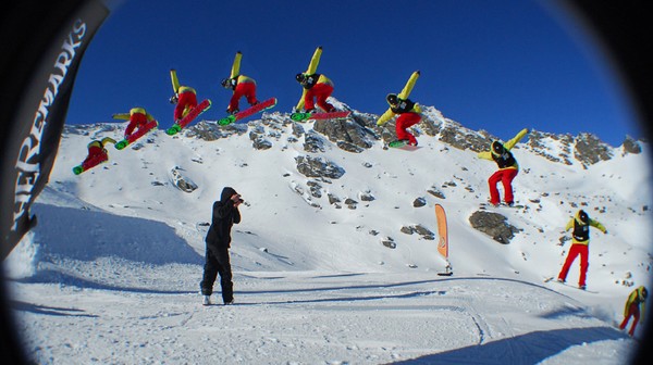 A boarder (unnamed) in the Slopestyle Series