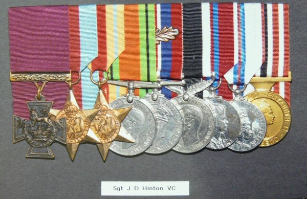 The medals of Sgt Hinton VC. . 