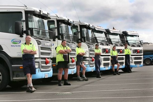 Fonterra tankers at Te Rapa proudly supporting Red Nose Day