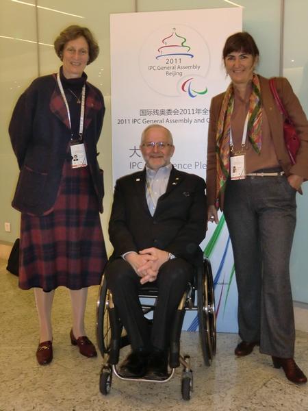 (L-R): ITU Vice-President Sarah Springman,  IPC President Sir Philip Craven, ITU President & IOC Member Marisol Casado.