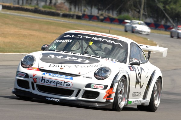 Current points leader in the New Zealand Porsche GT3 Cup Challenge Daniel Gaunt extended his advantage by winning today's ten-lap race at Christchurch's Powerbuilt Raceway.