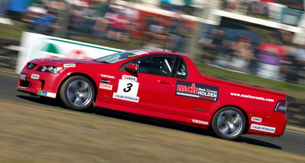 Caine Lobb in the Mark Cromie Holden Racing NZV8RU at Taupo 