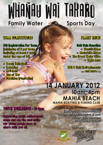 Family Water Sports Day poster