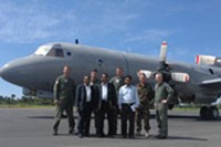 Timor-Leste Officials with the crew of an Air Force Orion