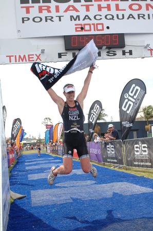 Anna Cleaver broke through for an impressive victory at the Port McQuarie Half Ironman