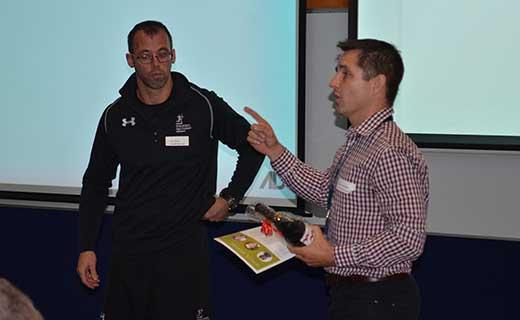 Peter Sommers from Toi Ohomai Institute of Technology speaks at the recent Youth Athlete Development Symposium