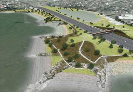Waikato Construction work with Fulton Hogan in the restoration of the Onehunga Foreshore.