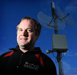 Broadband delivery: Former Waikato University lecturer Murray Pearson now heads Rural Link.