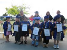 Children from the 2010 HIPPY Otara programme proudly holding their Graduation certificates