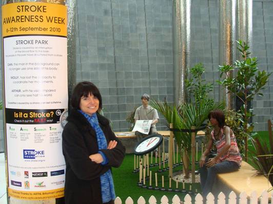 Artist Mandalina Stanisich hopes her art display in Britomart will help people quickly recognize the symptoms of stroke.