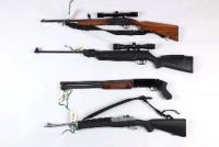 Some of the firearms recovered during Wednesday's search warrants.