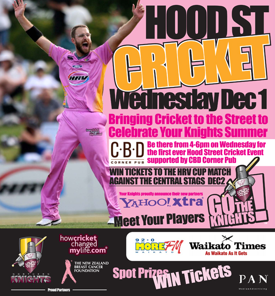 The Waikato Times Hood Street Cricket Event 