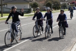 Hastings Girls High students take a lunchtime ride